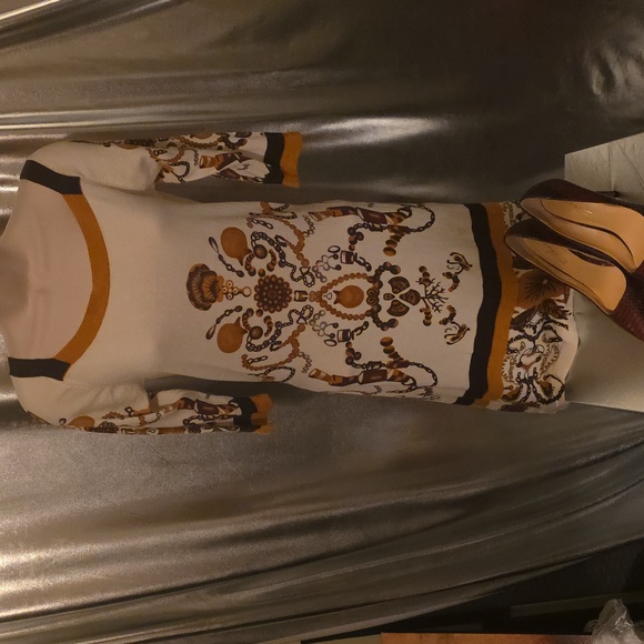 Gucci Cream and Brown Long Sleeve Dress - Picture 14 of 14
